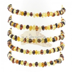 Amber mix small beads bracelet